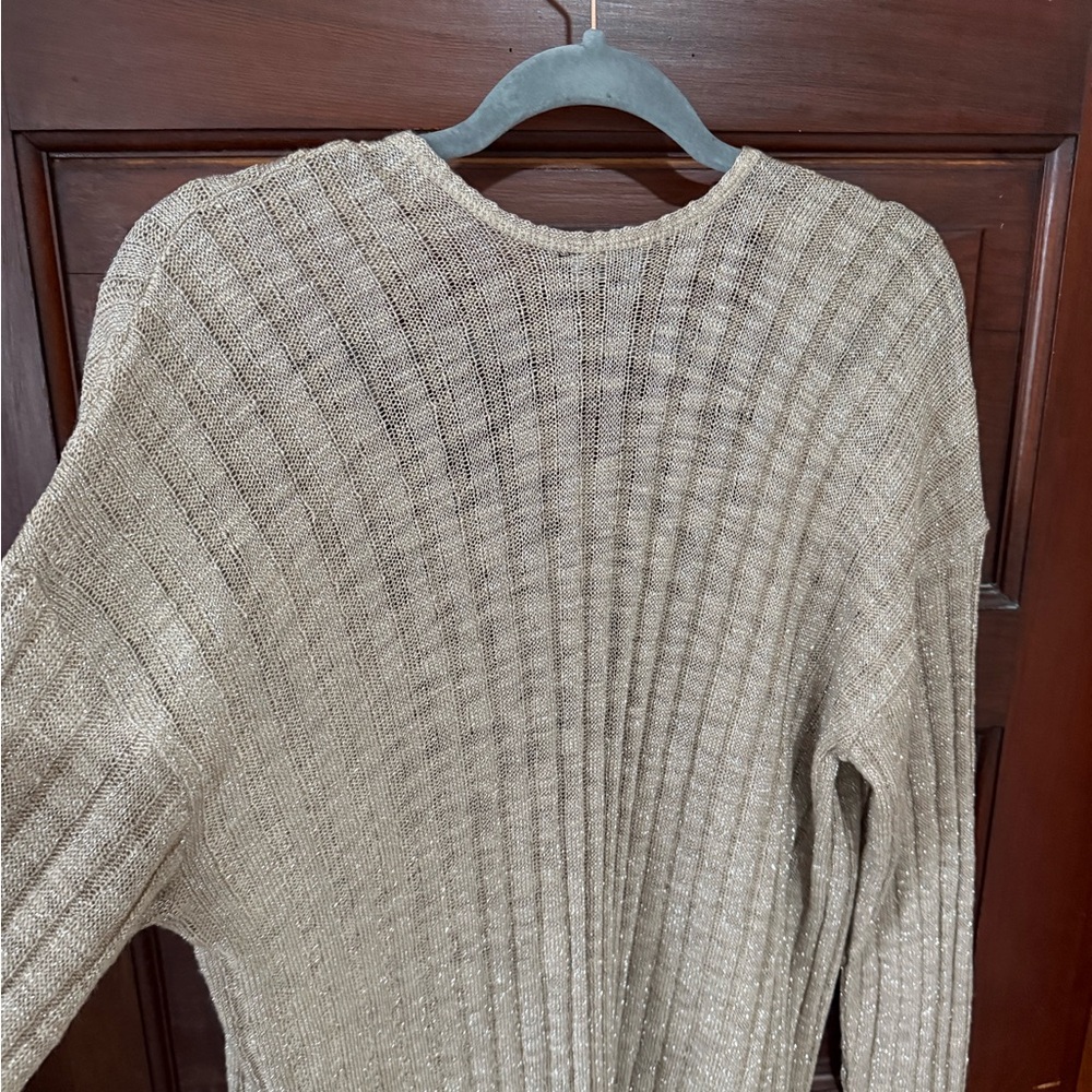 Express Beige Ribbed Cardigan - Picture 8 of 9